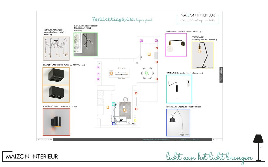 verlichtingsplan maizon interieur