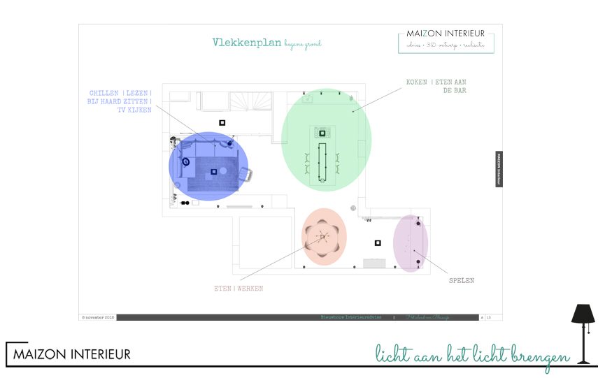 vlekkenplan maizon interieur